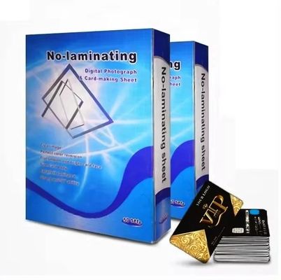 레이저 및 잉크젯 프린팅용 용량 130°C ~ 160°C의 내구성 있는 비 라미네이션 시트, 흰색과 투명한 색상, A4, A3, A3+ 사이즈