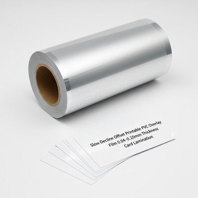카드 라미네이션용 0.04-0.10mm 두께의 느린 감소 오프셋 인쇄 가능한 PVC 오버레이 필름