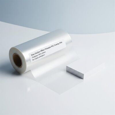 카드 라미네이션용 0.04-0.10mm 두께의 느린 감소 오프셋 인쇄 가능한 PVC 오버레이 필름