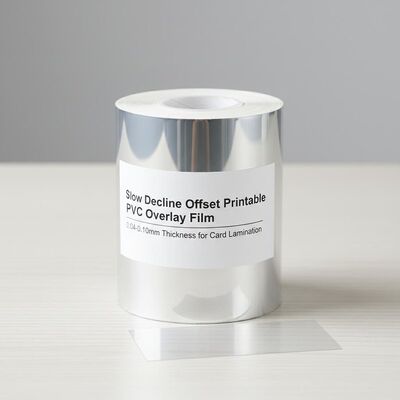 카드 라미네이션용 0.04-0.10mm 두께의 느린 감소 오프셋 인쇄 가능한 PVC 오버레이 필름