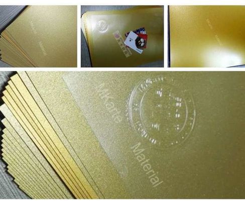 플라스틱 카드 박판을 위한 PVC 장을 인쇄하는 금 색깔 디지털 방식으로