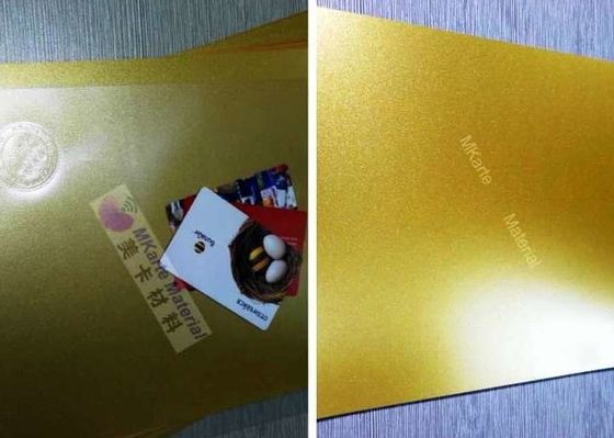 플라스틱 카드 박판을 위한 PVC 장을 인쇄하는 금 색깔 디지털 방식으로