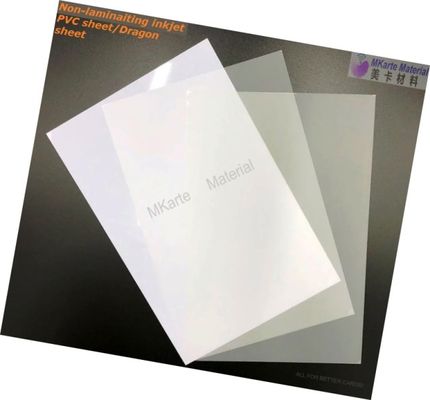 2장 인쇄 용지 플러스 1 중앙 코어 시트와 비 라미네이팅 0.58 밀리미터 잉크젯 PVC 시트