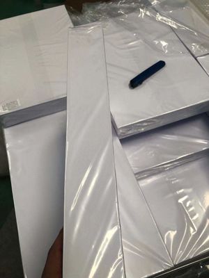 차감 계산된 인쇄할 수 있는 플라스틱 코어는 카드 생성을 위해 0.32 밀리미터를 시트로 덮습니다