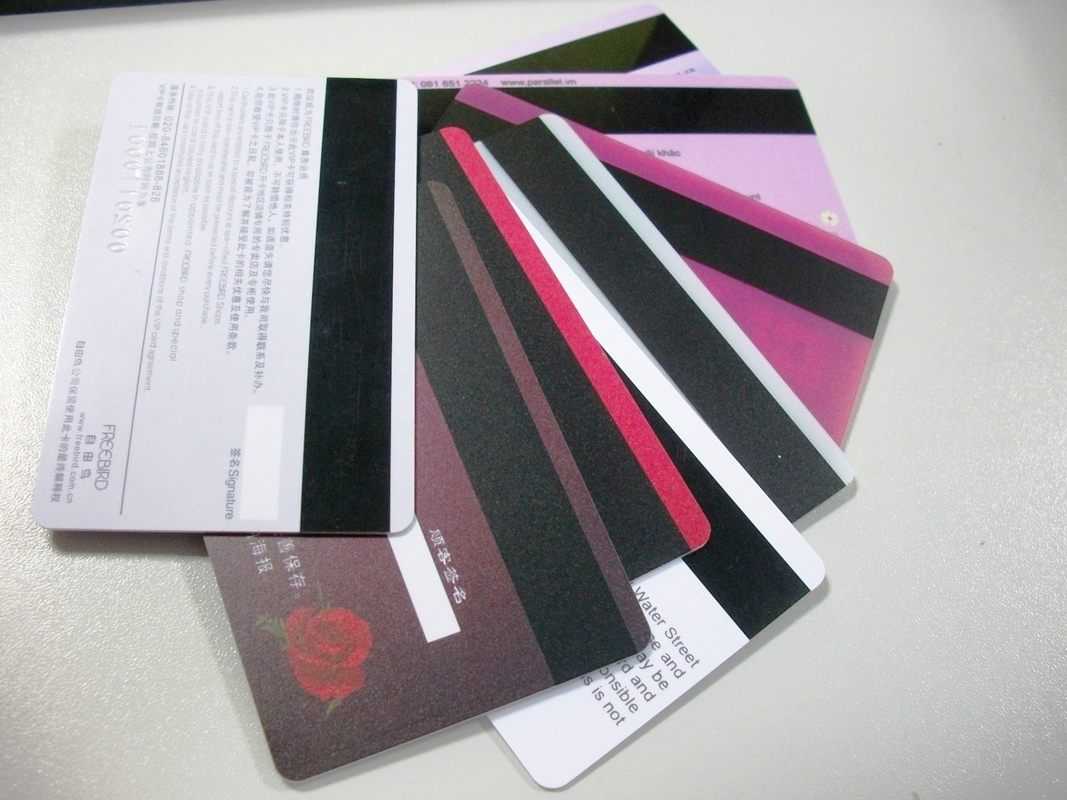 Transparent PVC Card with Magnetic Stripe For Bank Plastic Card Production